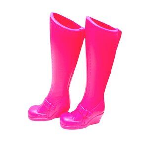 Barbie Doll Model Fashionista Pink Knee High Boot Shoes Accessory‎ Clothing